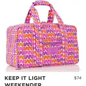 ALOHA Collection Vibrant Pink and Orange Travel Bag